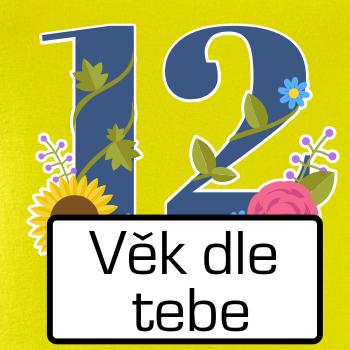 Kvetinové číslo kreslené - vlastný vek