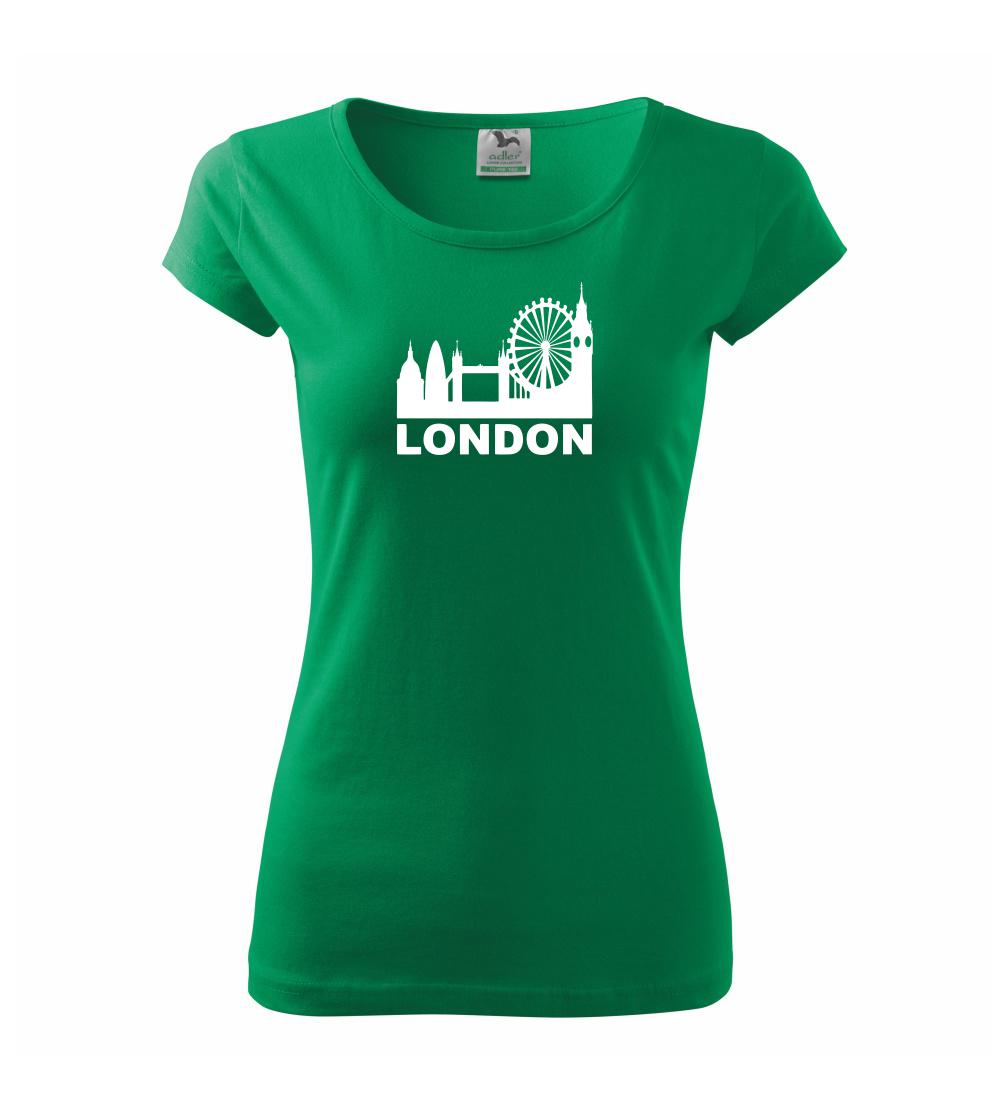 Tričká Anglicko - London Silueta - Dámske tričko Pure