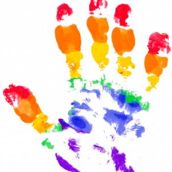 LGBT hand print LGBT hand print