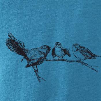 Vtáčiky na vetve maľované