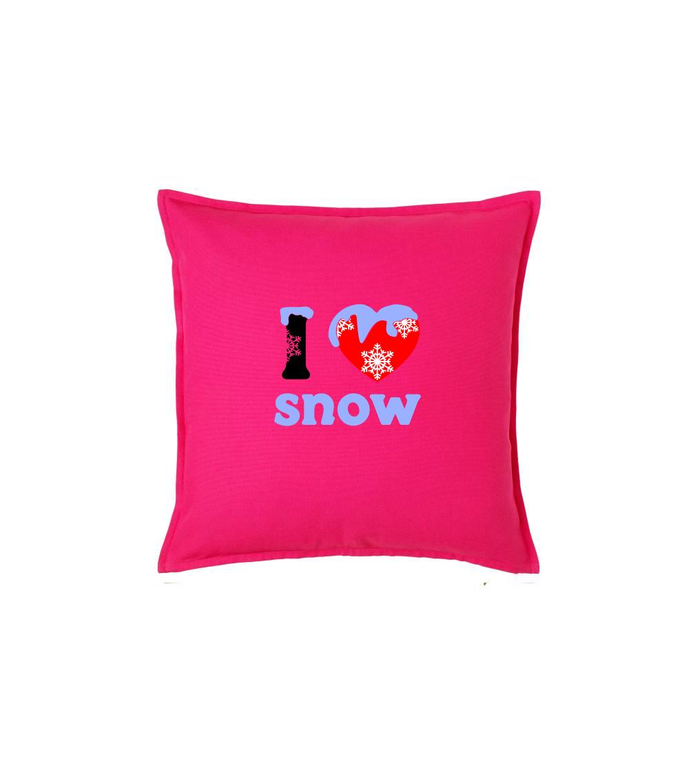 Lyže a Snowboard - I love snow - Vankúš 50x50