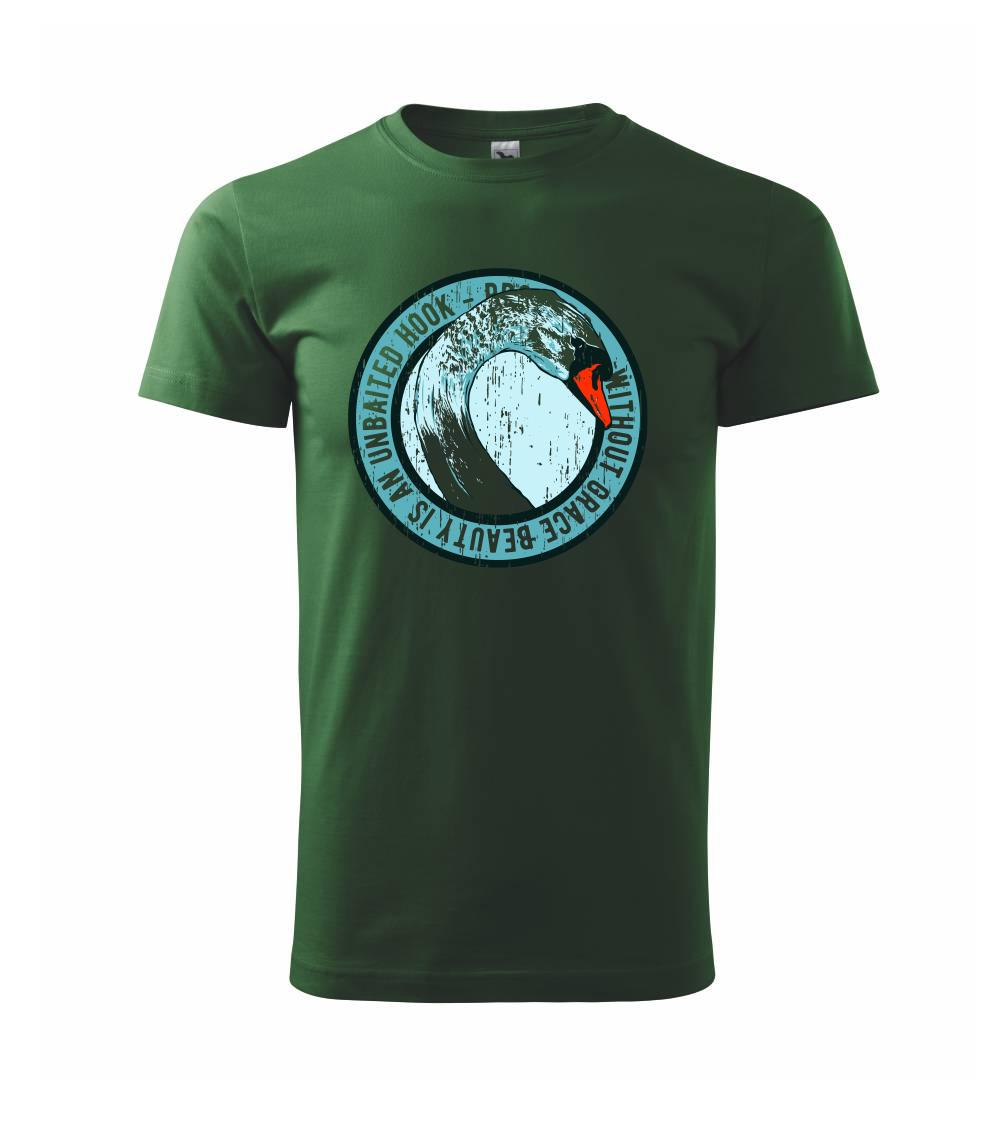 Tričká so zvieratami - Swan grace - Tričko extra veľké  (5-8XL)