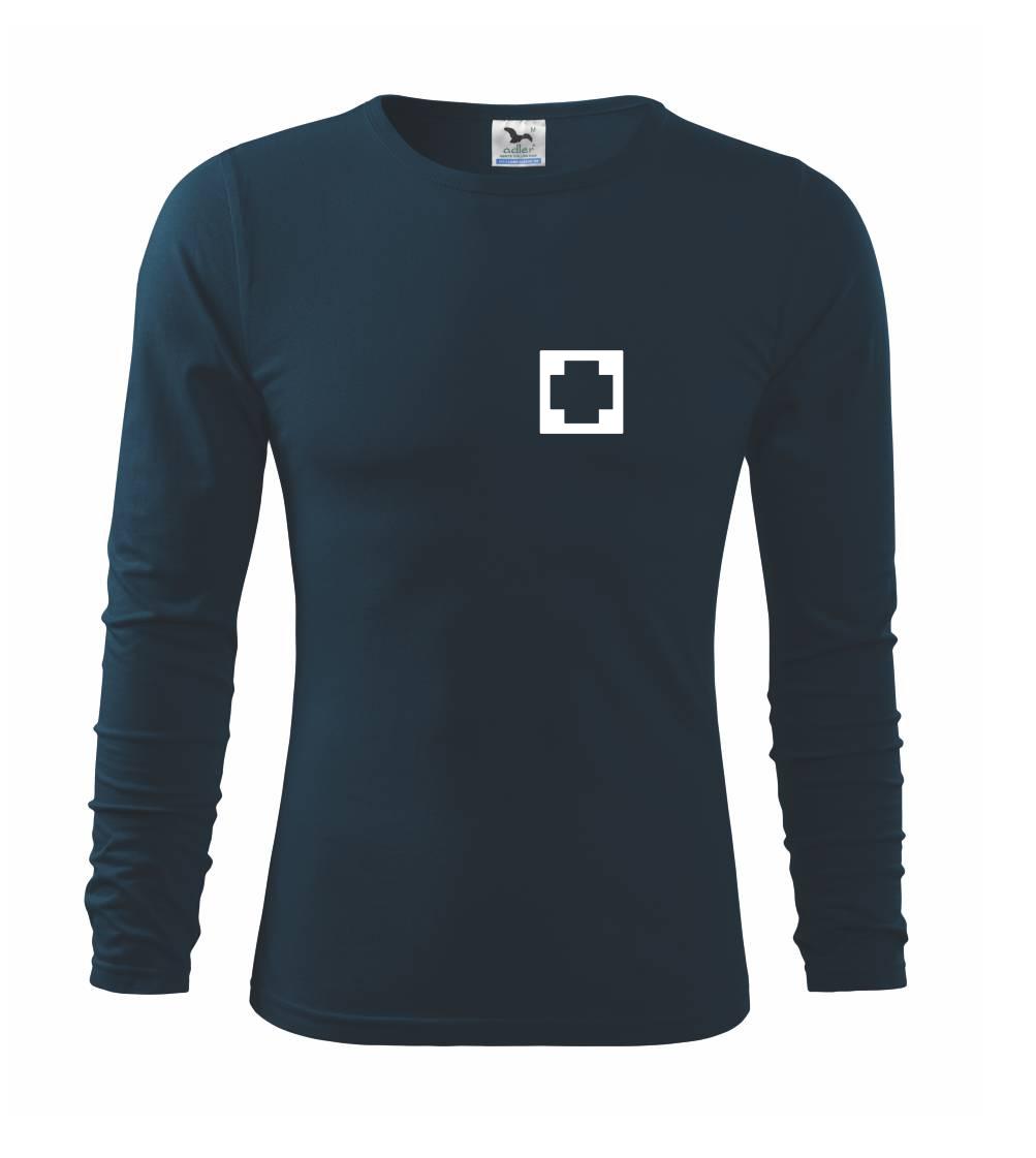 Tričká a mikiny pre záchranárov a lekárov - Kvalitné oblečenie pre zdravotníkov - Hranatý kríž - Rescue - Tričko s dlhým rukávom FIT-T long sleeve