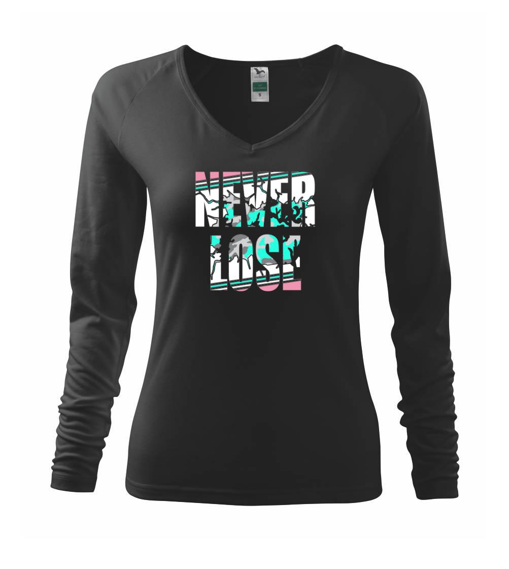 Tričká pre bežcov - Never lose - Tričko dámske Elegance