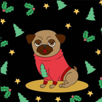 Vianočný mops Vianočný mops