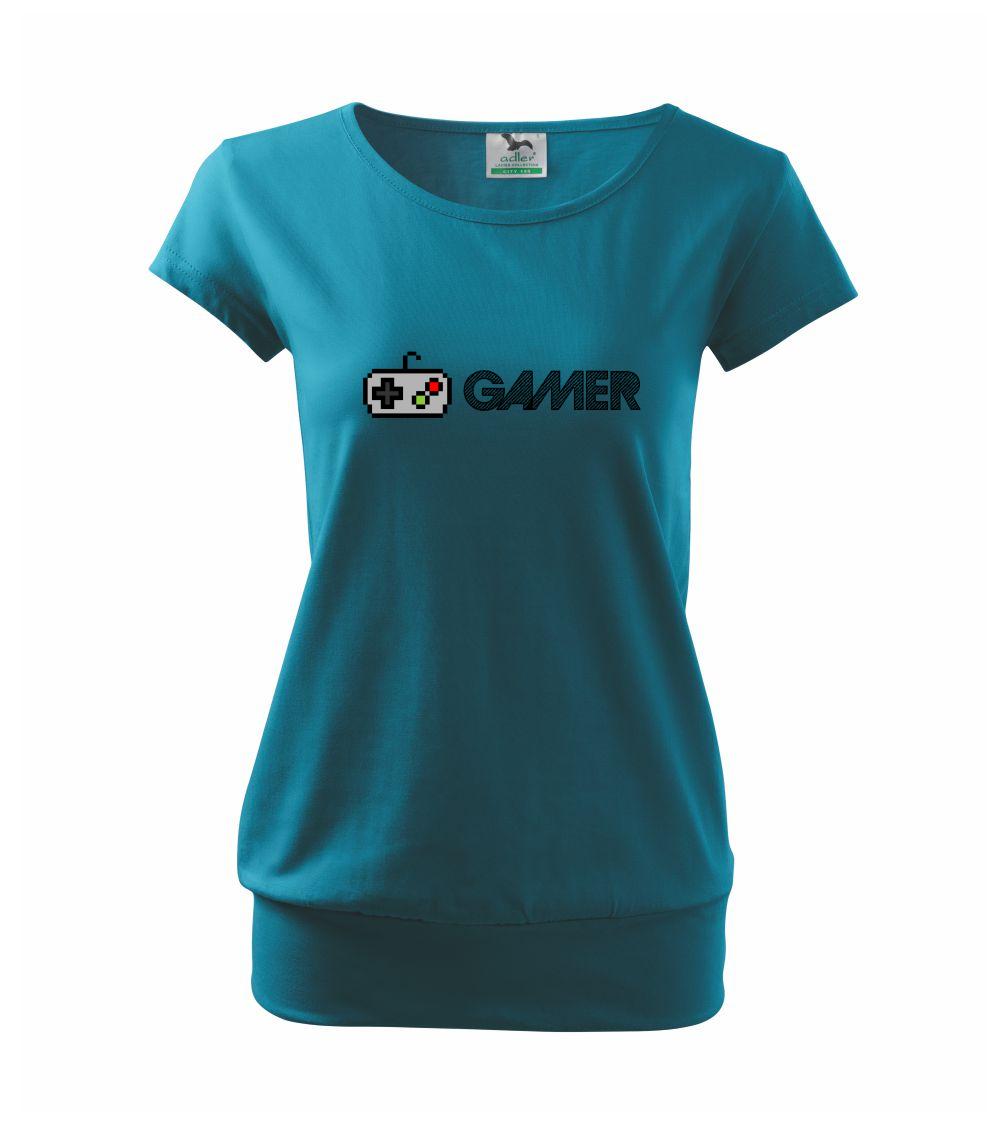 Tričká pre ajťákov - Gamer - ikona gamepad - Voľné tričko city