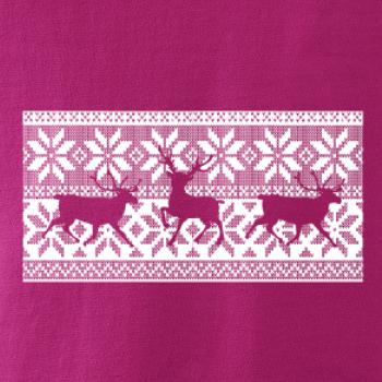 Jeleň vo vianočnom vzore