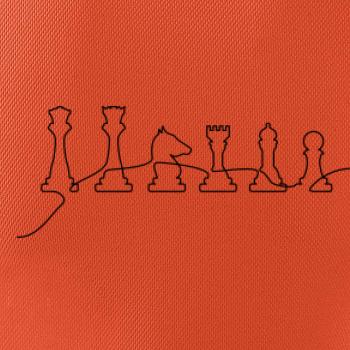 Šachové figúrky v rade - obrys Šachové figúrky v rade - obrys