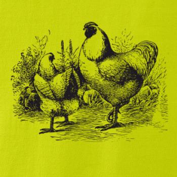 Slepačie rodina maľovaná