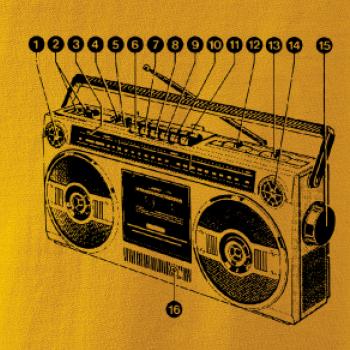 Nákres starý magnetofón