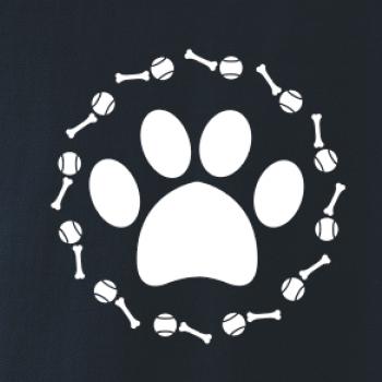 Labka lopta kosť pes