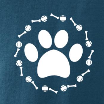 Labka lopta kosť pes