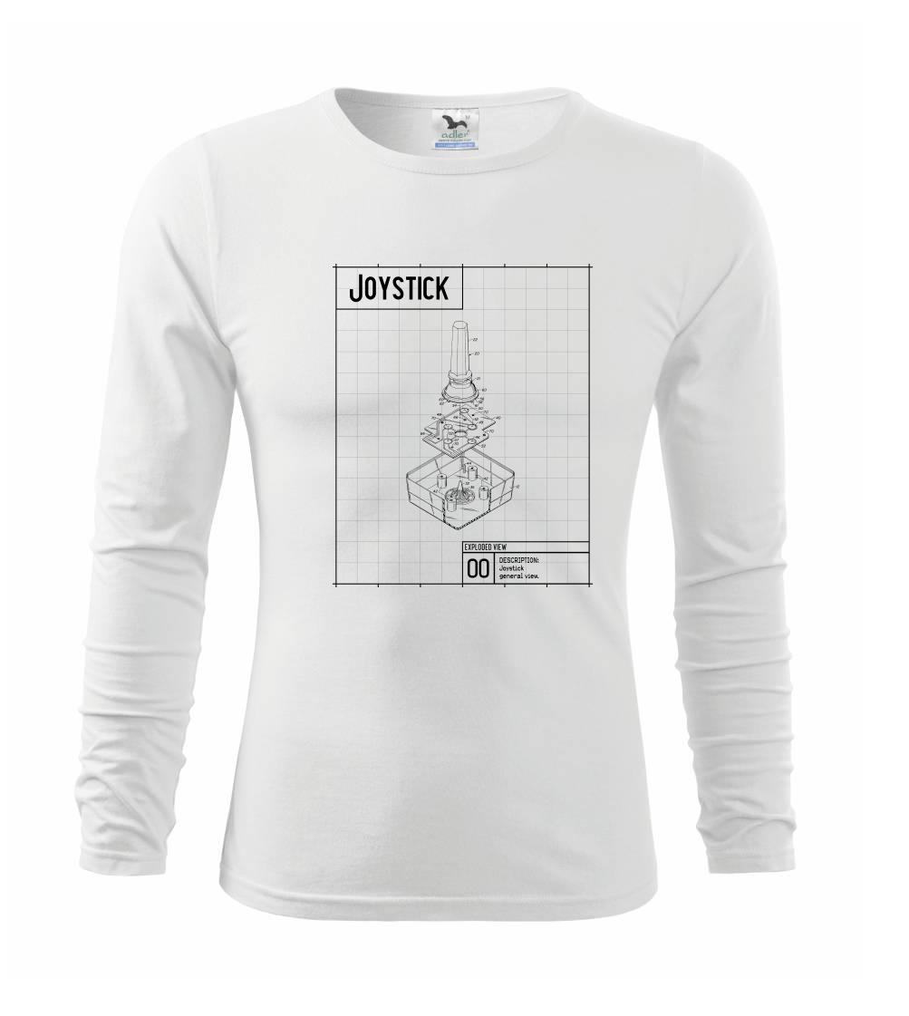 Tričká s témou herných konzol - Nákres joystick starý - Tričko detské Long Sleeve