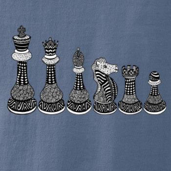 Šachové figúrky v rade - kreslené Šachové figúrky v rade - kreslené