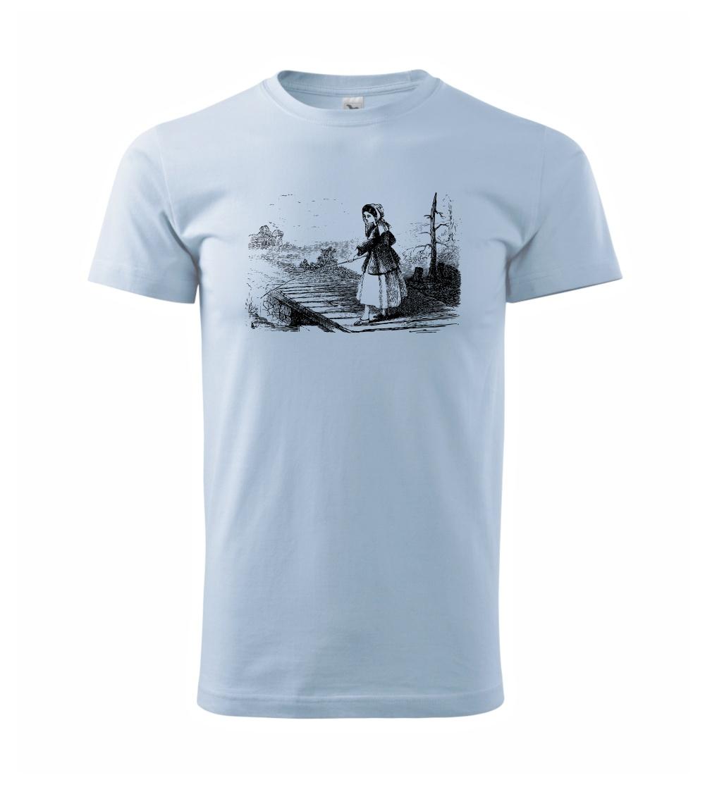 Kreslené dievča na rybách Kreslené dievča na rybách