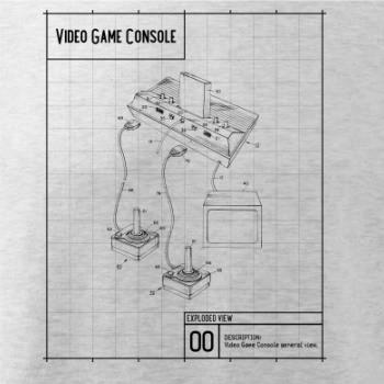 Nákres video game console s joystickom