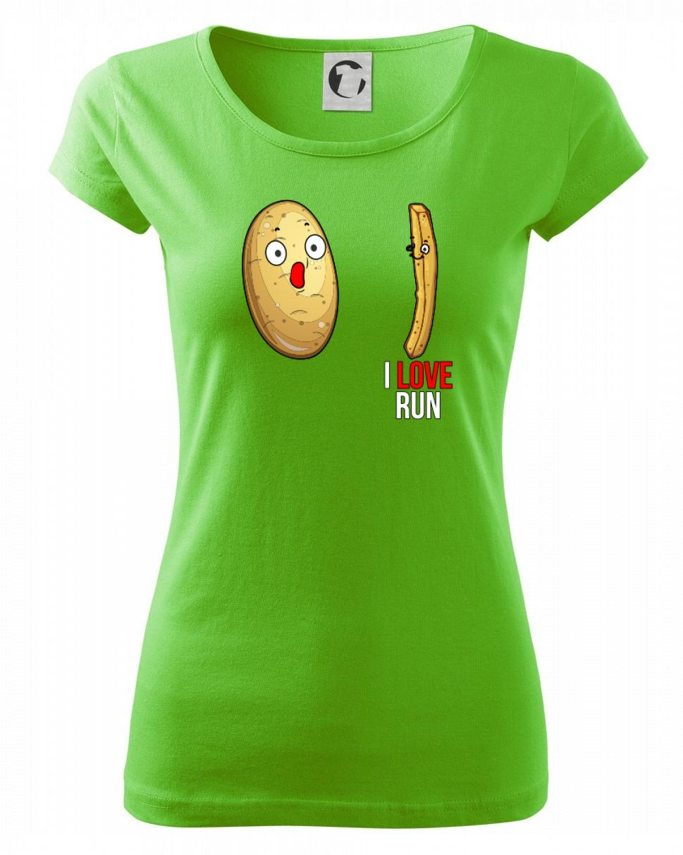 Tričká pre bežcov - Zemiaky I love run - Dámske tričko Pure
