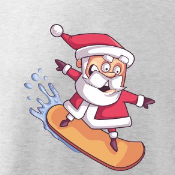 Santa jazdiaci na snowboarde