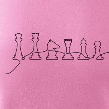 Šachové figúrky v rade - obrys Šachové figúrky v rade - obrys