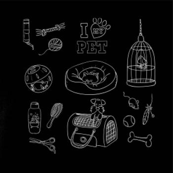 I love my pet - kreslený obrázok