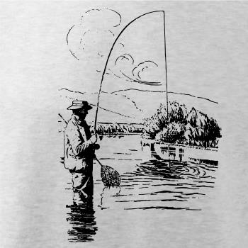 Kreslený rybár s podberákom Kreslený rybár s podberákom