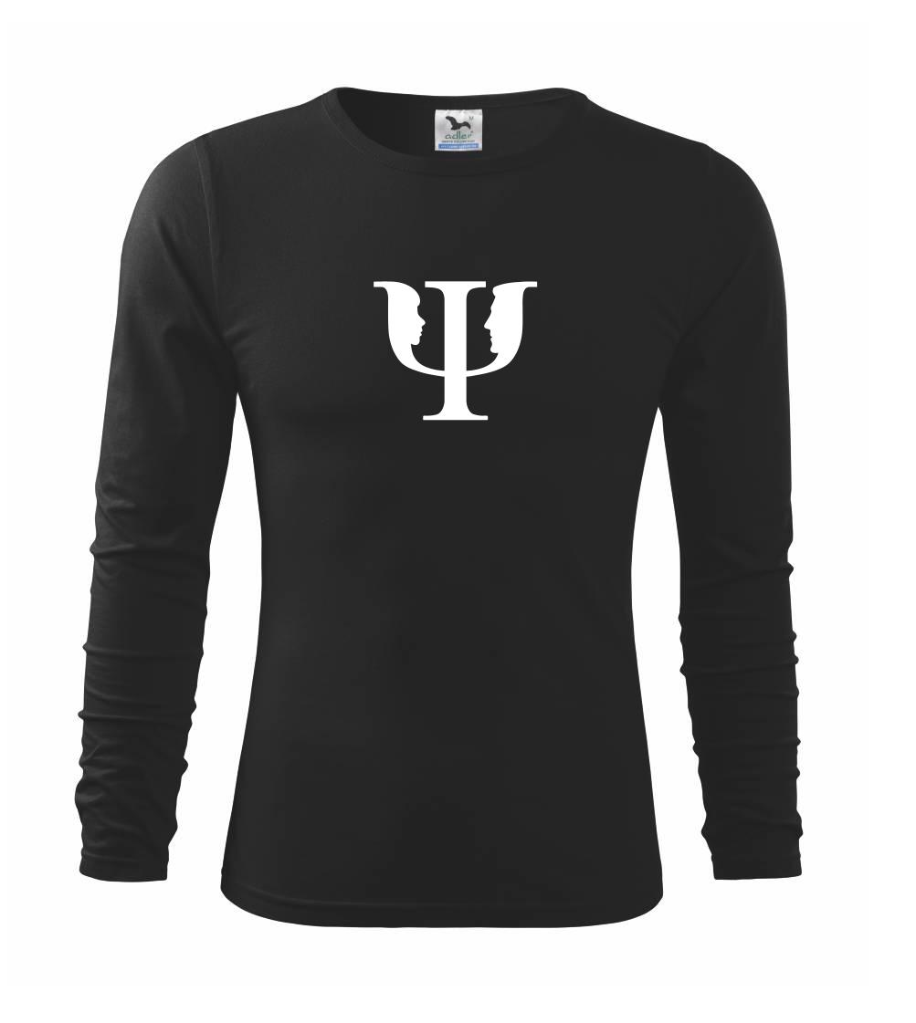 Vtipné tričká do práce - Psychológia logo muž a žena - Tričko detské Long Sleeve