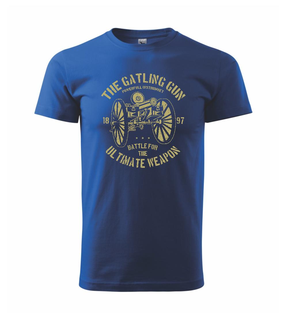 The Gatling Gun - Klasické pánske tričko vyššej gramáže