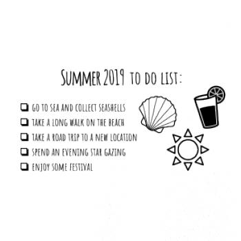 Summer 2019 to do list