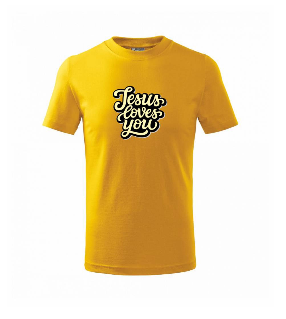 Jesus loves you - písané písmo