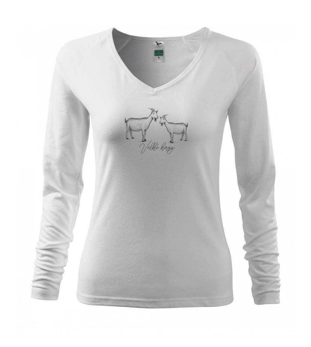 Tričká so zvieratami - Velké kozy - Tričko dámske Elegance