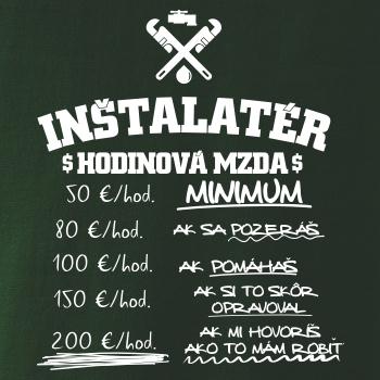 Hodinová mzda Inštalatér