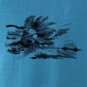 Kreslený prút opretý o kameň