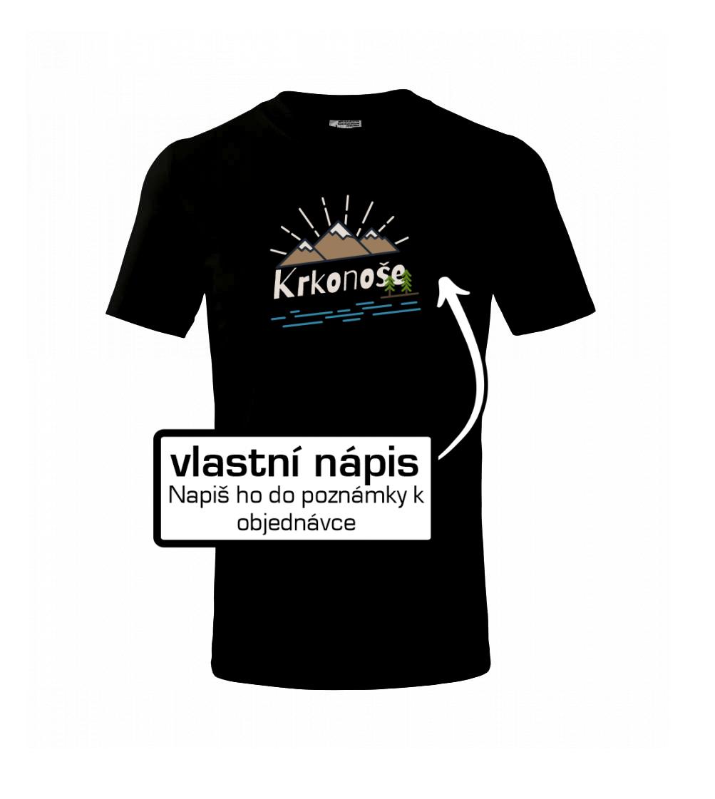 Trička pre cestovateľov - Kreslené hory - vlastné nápis - Tričko detské bavlnené