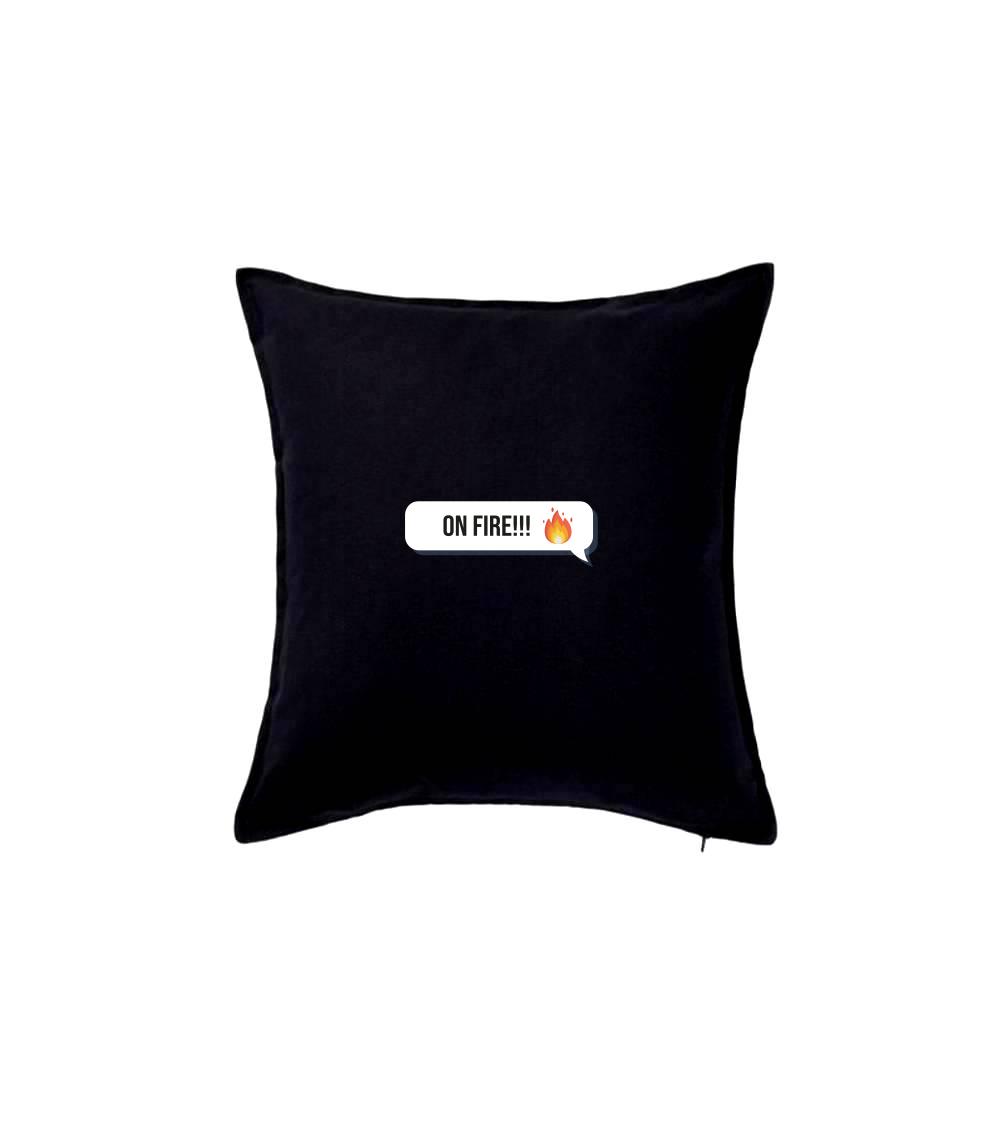 Tričká pre ajťákov - Emoji - on fire - Vankúš 50x50