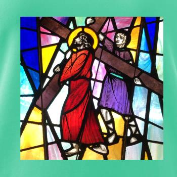 Vitráž - Ježiš a kríž Vitráž - Ježiš a kríž