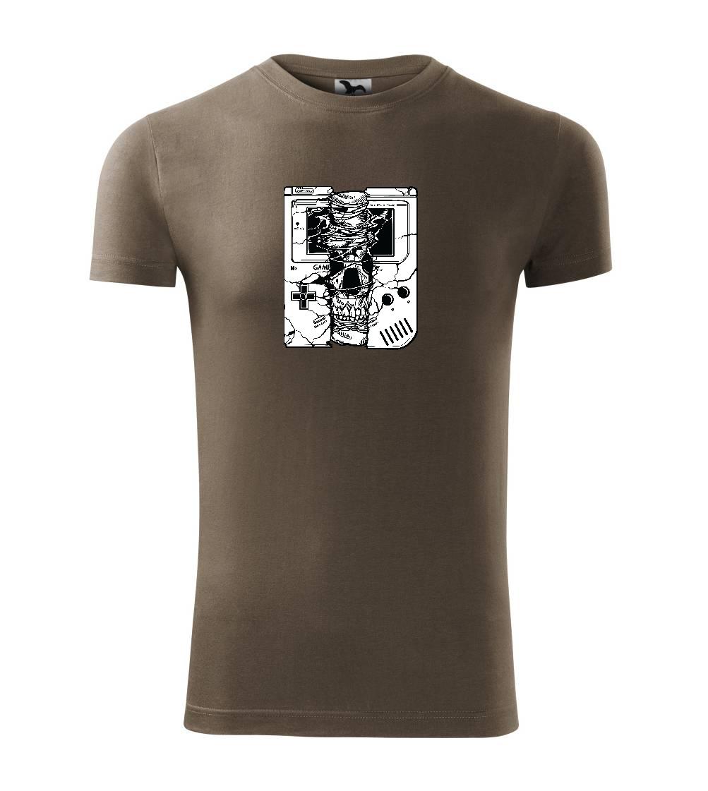 Tričká pre ajťákov - Gameboy Skull - Viper FIT - Pánske zúžené tričko
