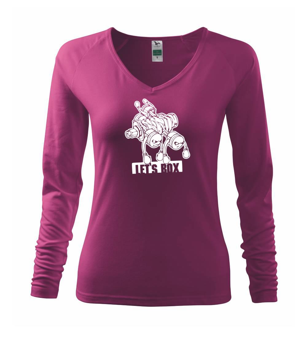 Tričká na box - Lets Box nápis - Tričko dámske Elegance