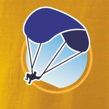 Paragliding modrý padák v kruhu