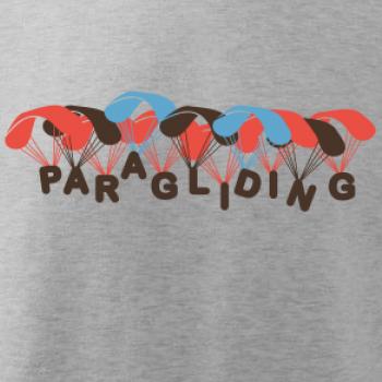 Paragliding nápis s padáky