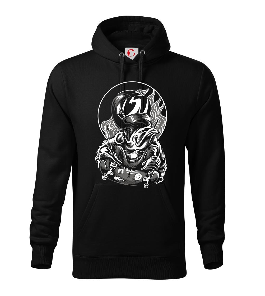 Longboard a Skatebord - Skateboard born to race - Mikina pánska Cape s kapucňou