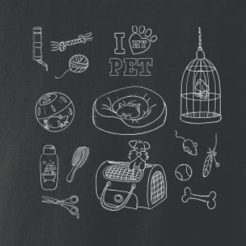 I love my pet - kreslený obrázok