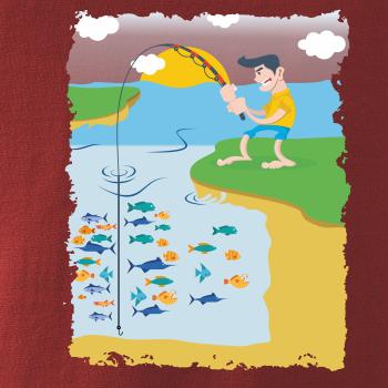 Rybár, ktorý má smolu farebný