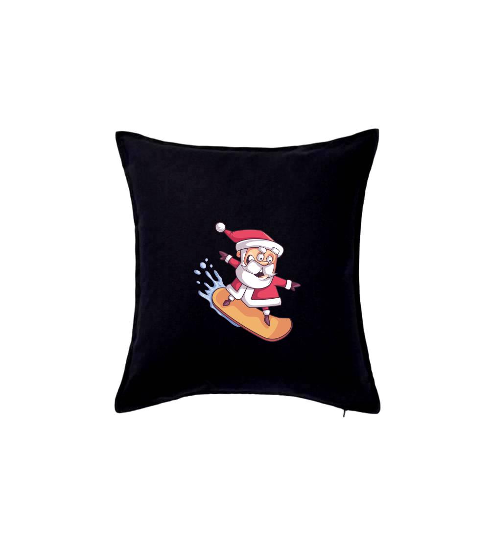 Vianočné tričká - Santa jazdiaci na snowboarde - Vankúš 50x50