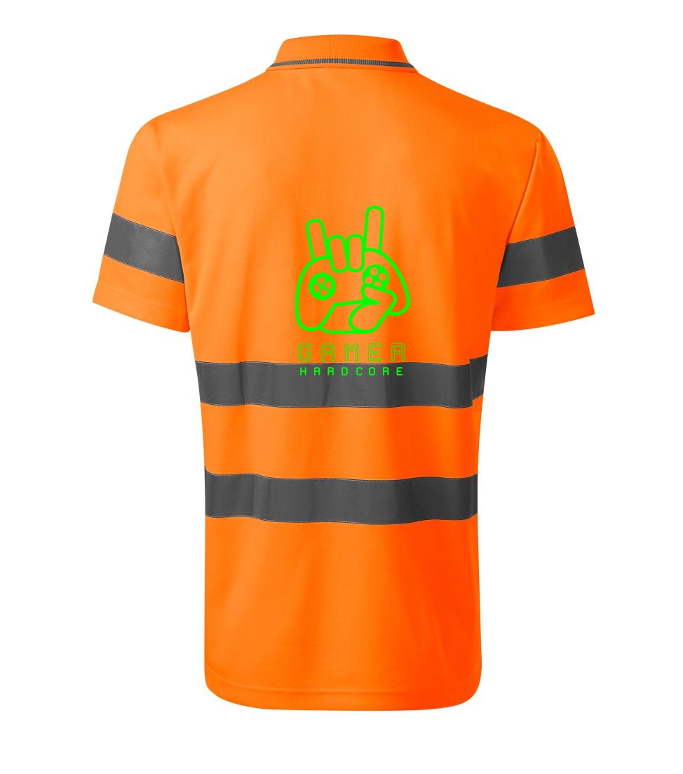 Tričká pre ajťákov - Hardcore gamer - ruka - zelená - HV Runway 2V9 - Reflexné polokošeľa