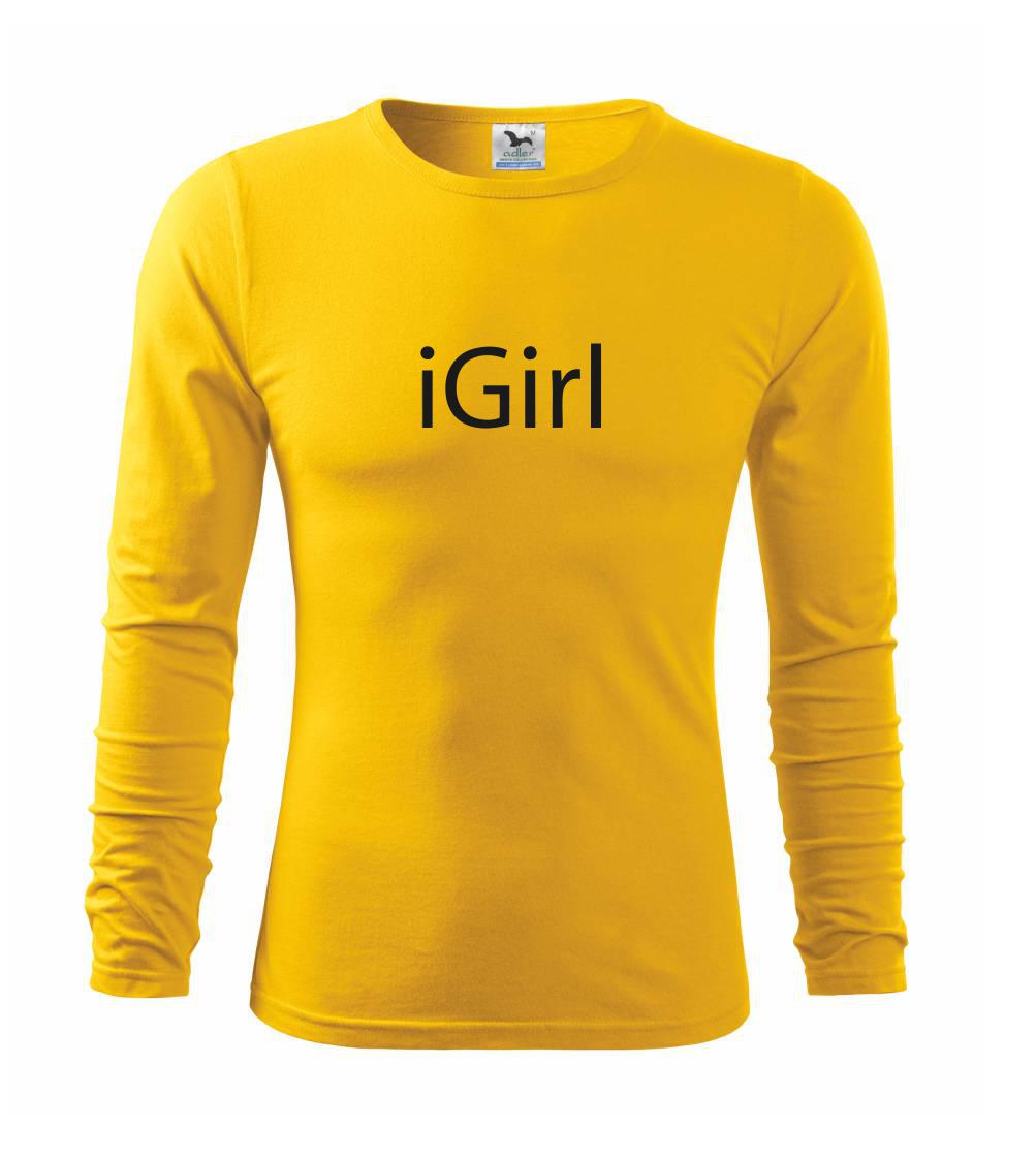 Tričká pre ajťákov - iGirl - Tričko s dlhým rukávom FIT-T long sleeve
