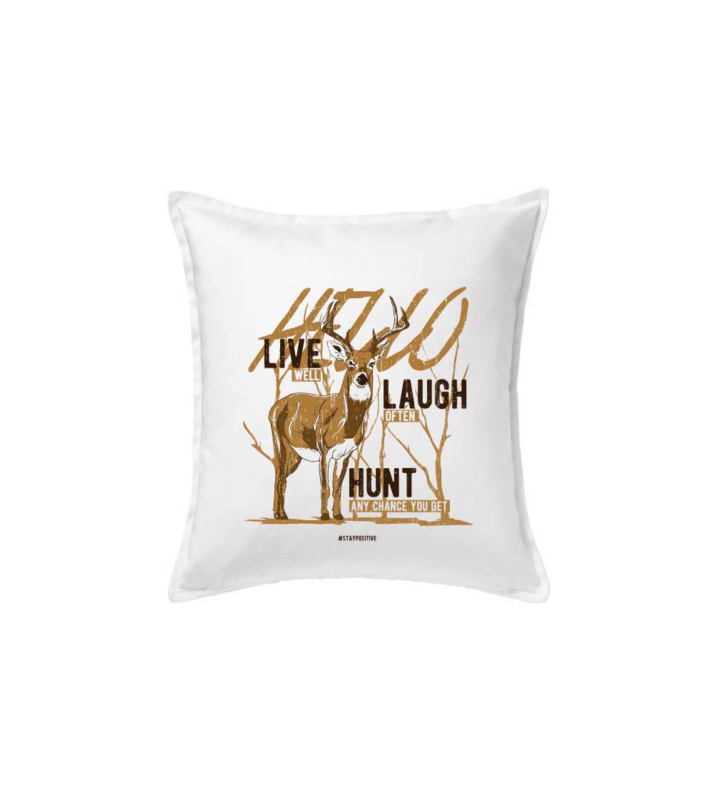 Tričká so zvieratami - Deer livelaugh - Vankúš 50x50