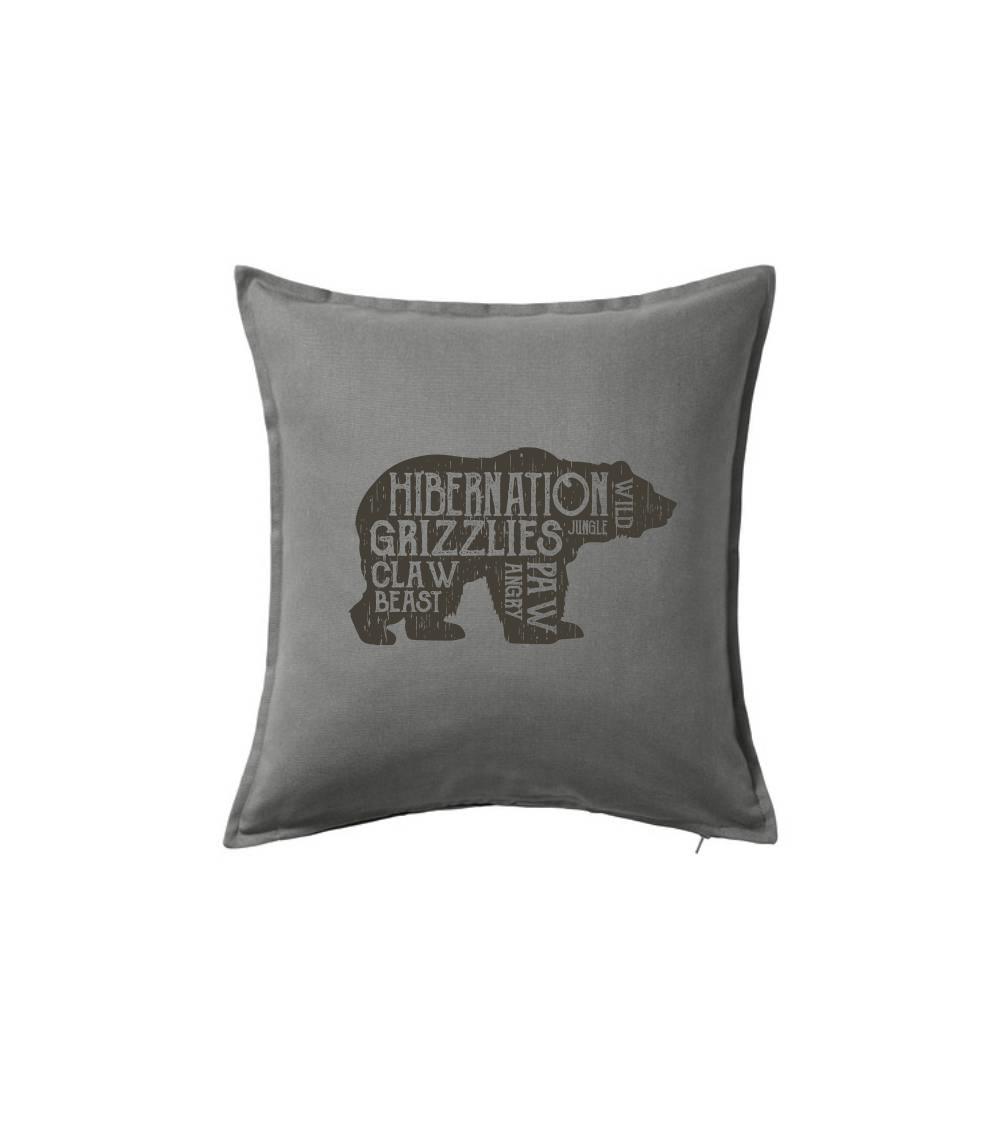 Tričká so zvieratami - Bear hiber - Vankúš 50x50