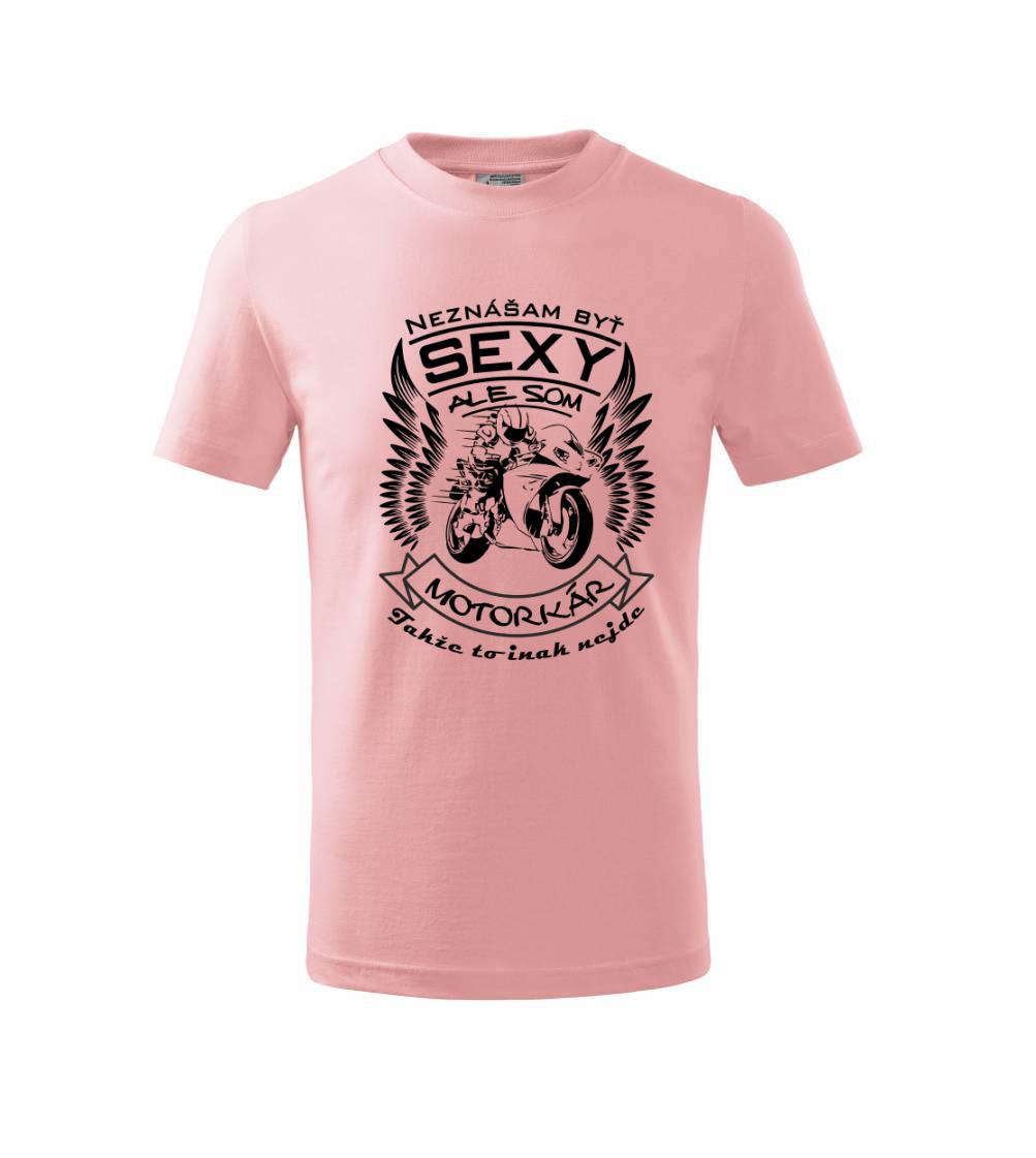 Neznášam byť sexy - Neznášam byť sexy - motorkár - motorka - Tričko detské bavlnené