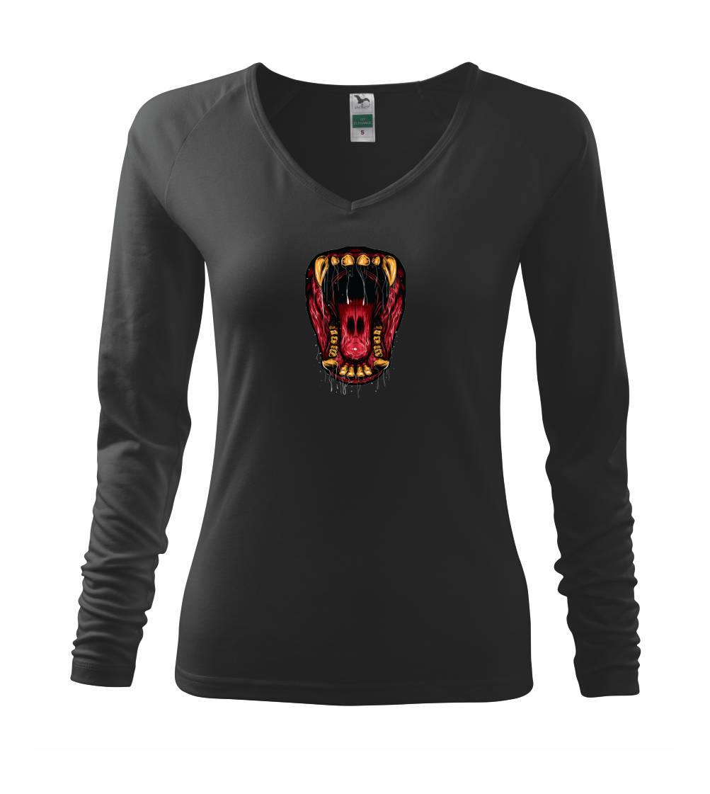 Grafické tričká - Krvavá pusa - Tričko dámske Elegance