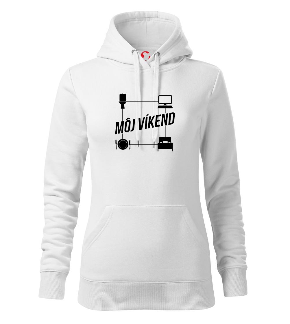 Tričká pre ajťákov - Môj víkend - Mikina dámská Cape s kapucí